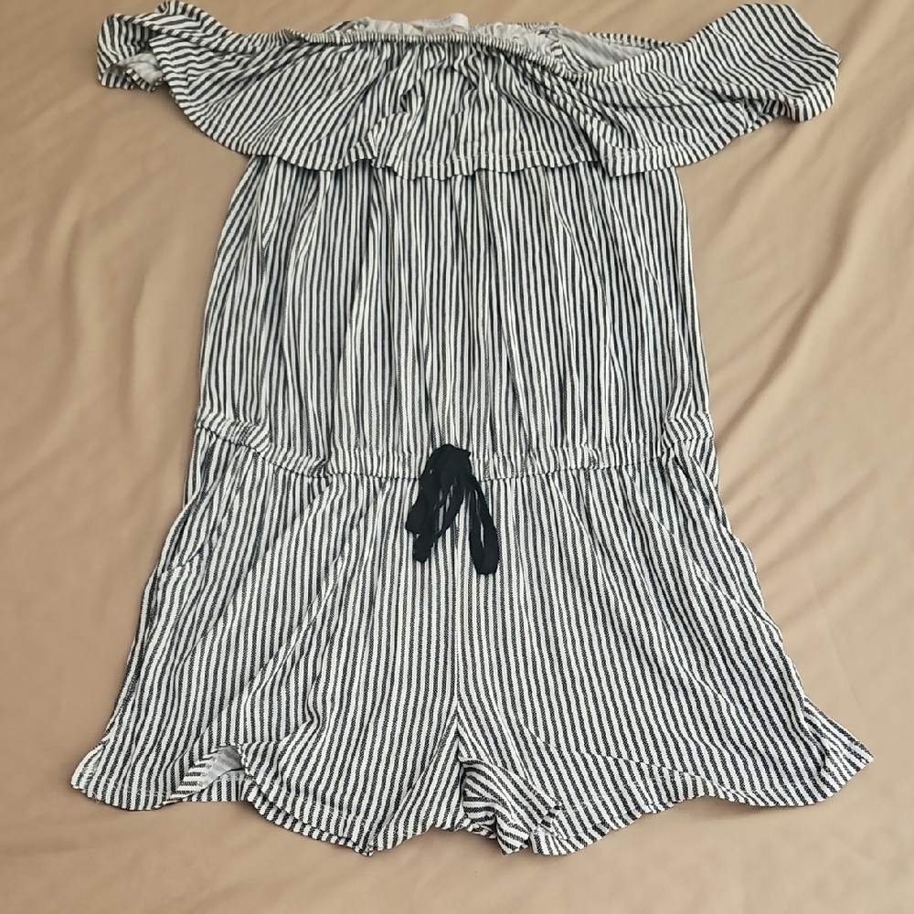 Striped Off-Shoulder Jumpsuit